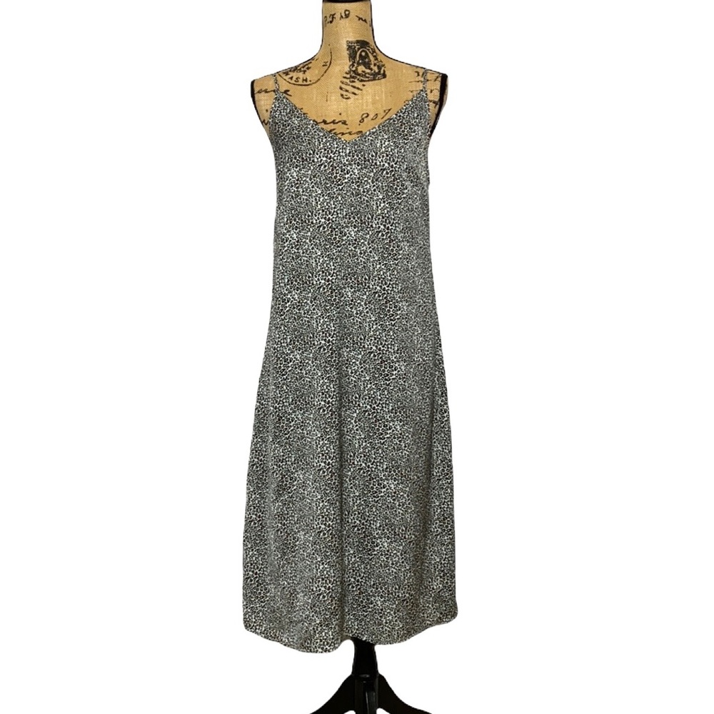Animal Print Spaghetti Strap Lounge Slip S